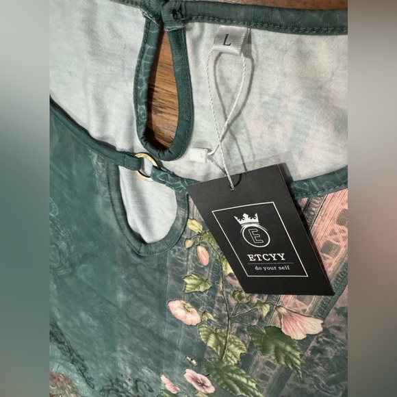 NWT ETCYY Floral Patterned Dress - Picture 6 of 10